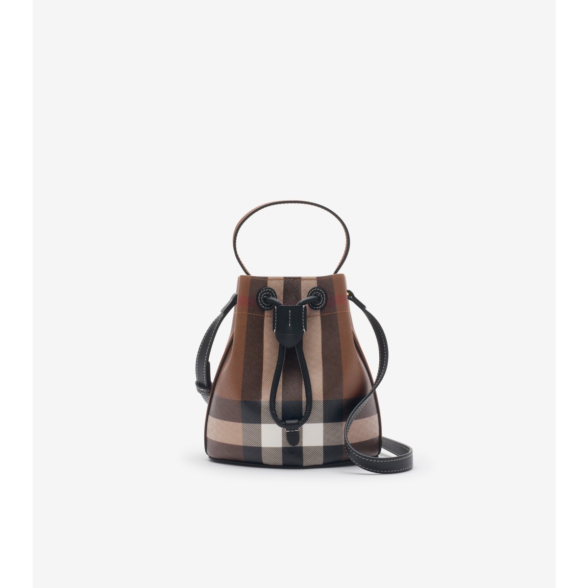  Check Mini Bucket Bag