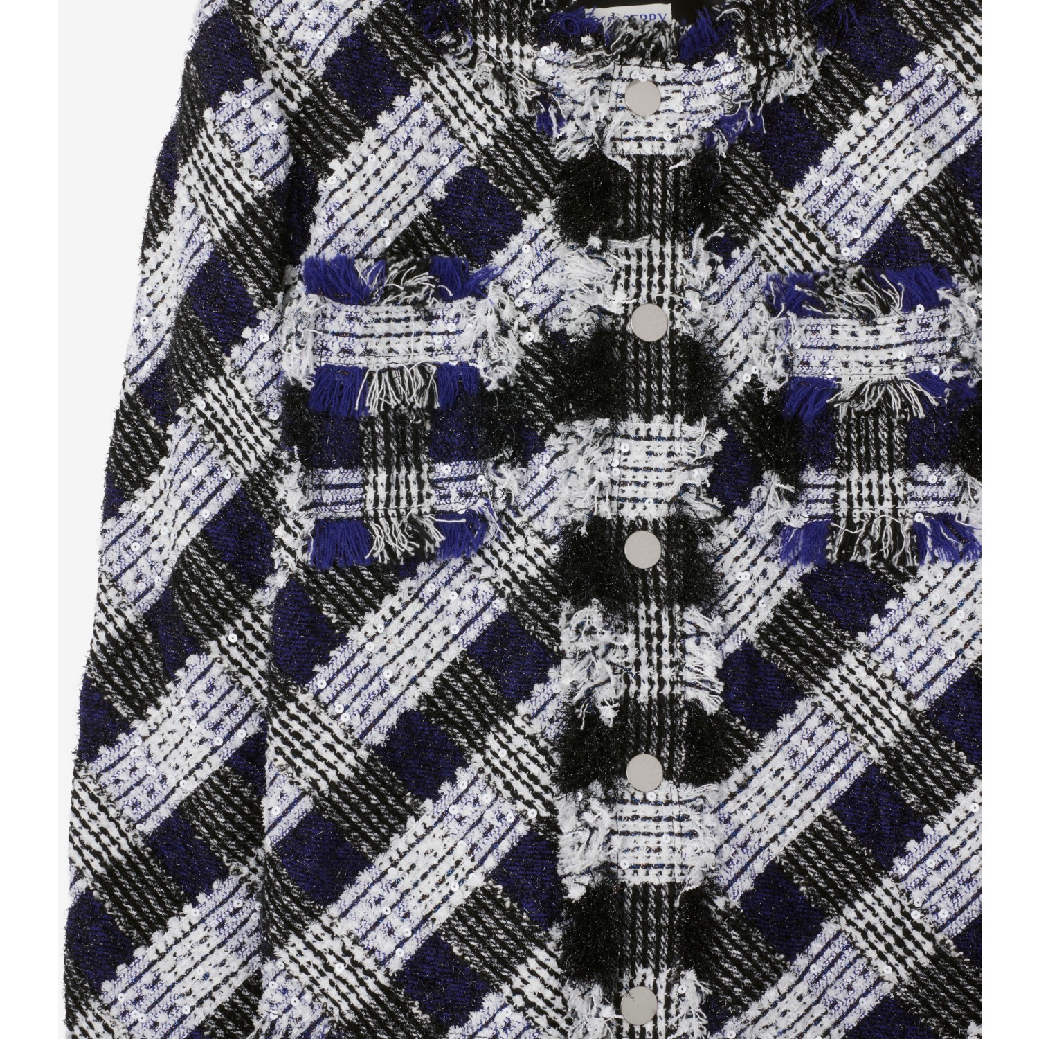 Cropped Check Tweed Jacket