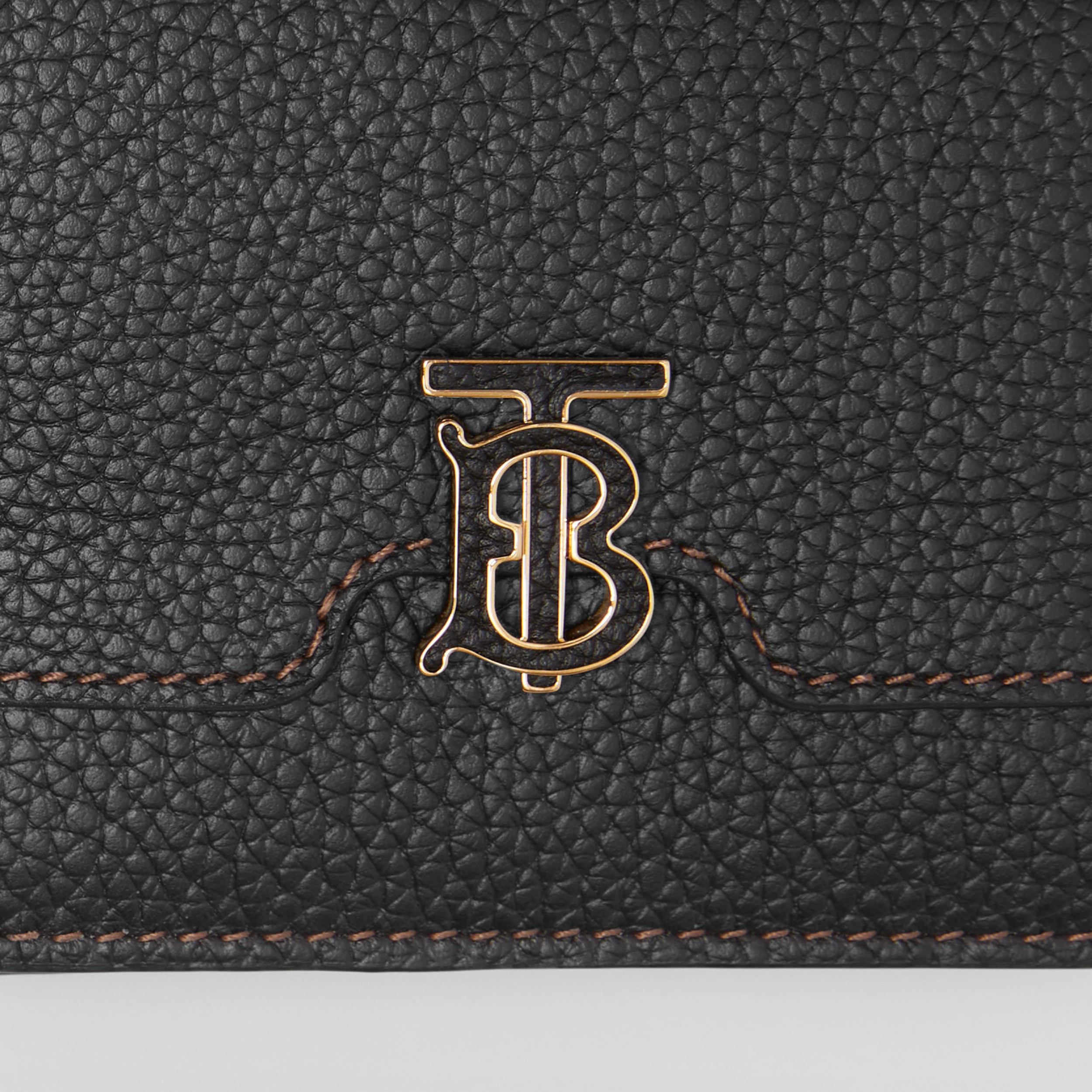 Grainy Leather TB Folding Wallet in Black Women Burberry® Official
