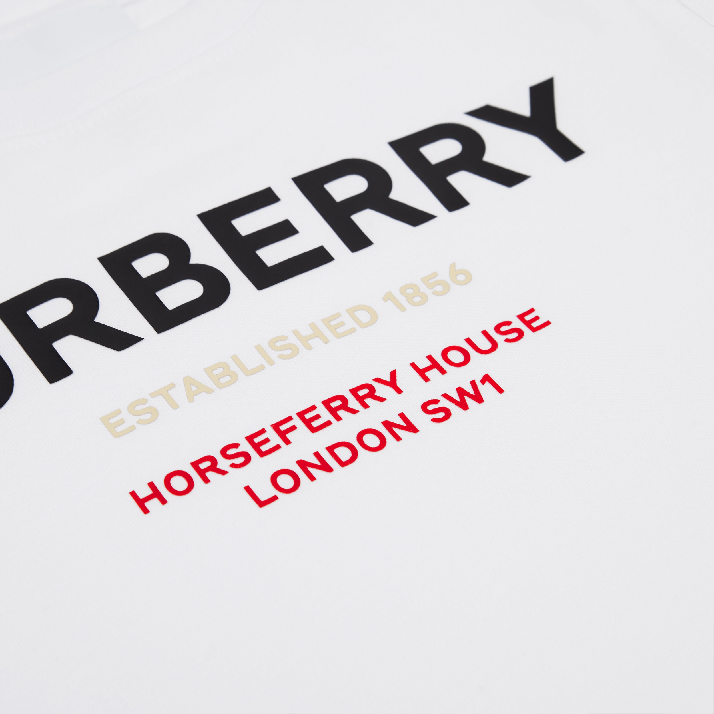 Horseferry Print Cotton T-shirt in White | Burberry® Official - 2