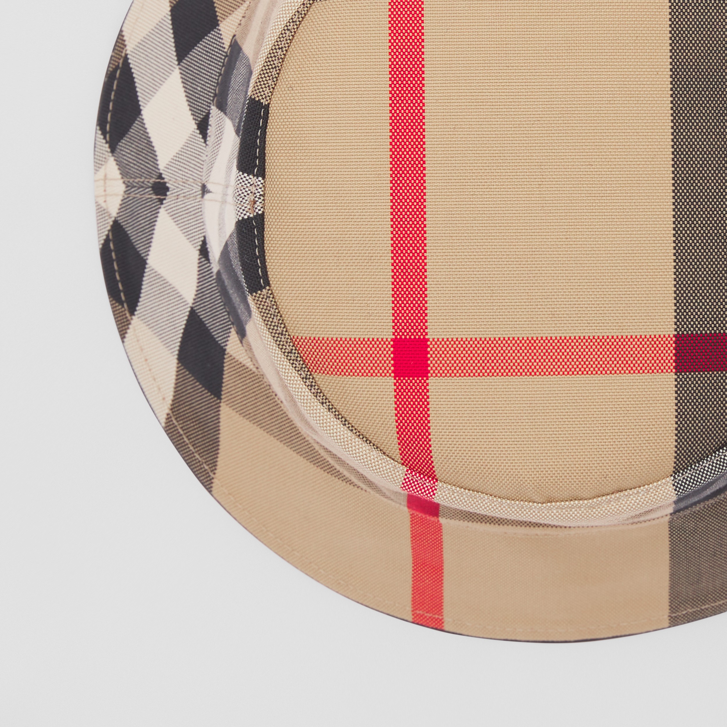 Reversible Animal Print and Check Cotton Bucket Hat in Deer Print/archive Beige | Burberry® Official - 2