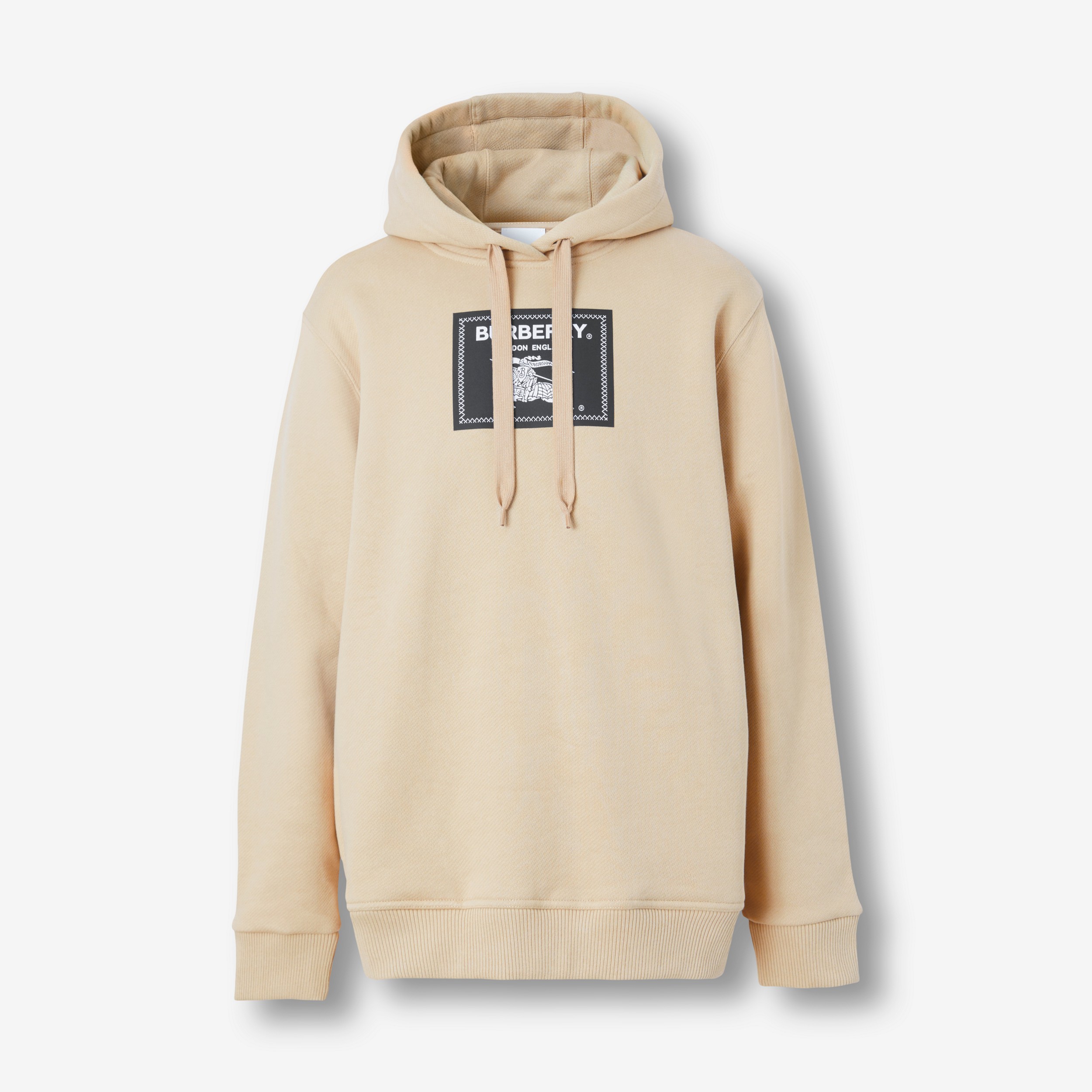 Prorsum Label Cotton Hoodie in Soft Fawn - Men | Burberry® Official - 1
