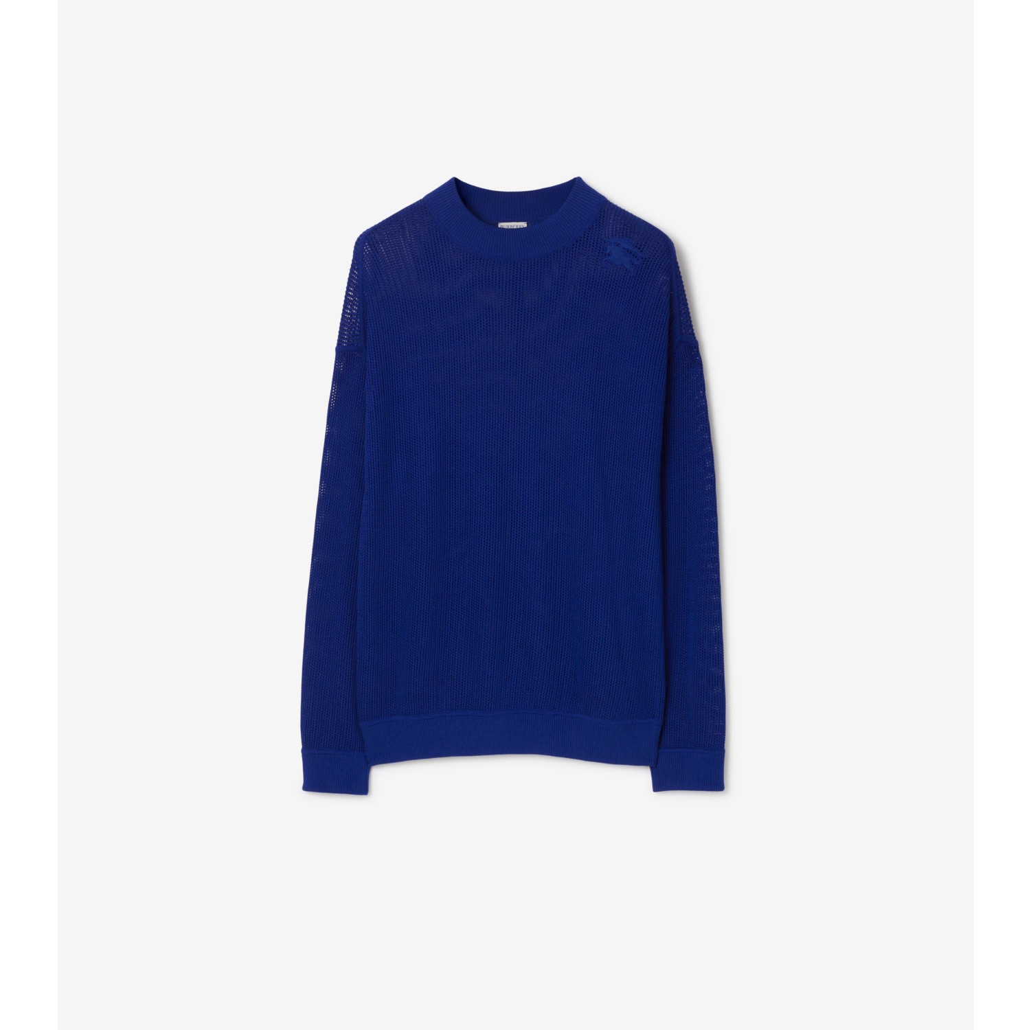 Silk Cotton Mesh Sweater in Knight - Men