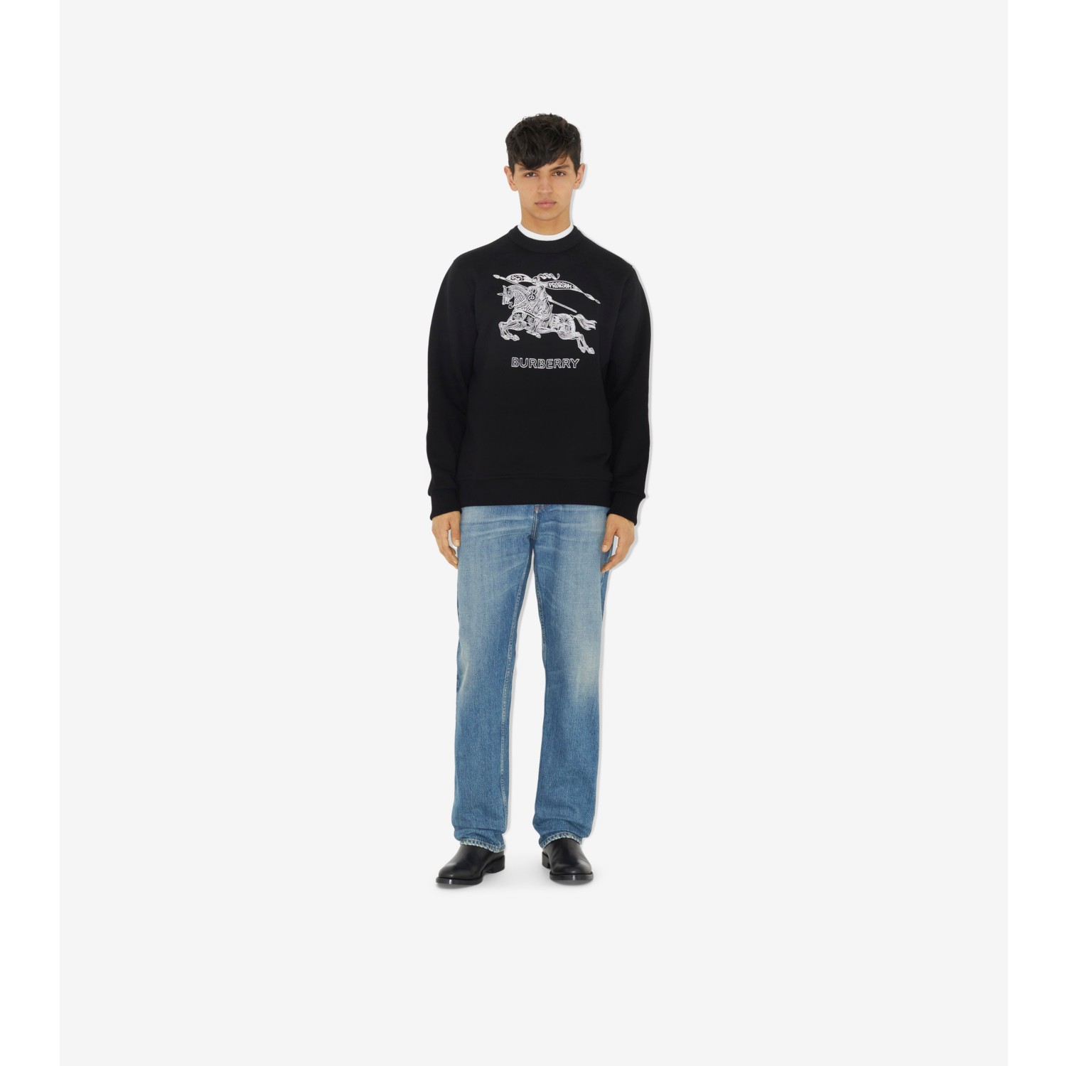 Burberry embroidered crest jersey on sale sweatshirt