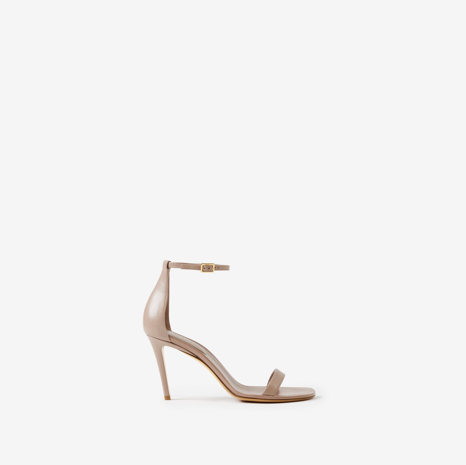 Stiletto-heel Leather Sandals in Light Almond Brown - Women | Burberry® Official