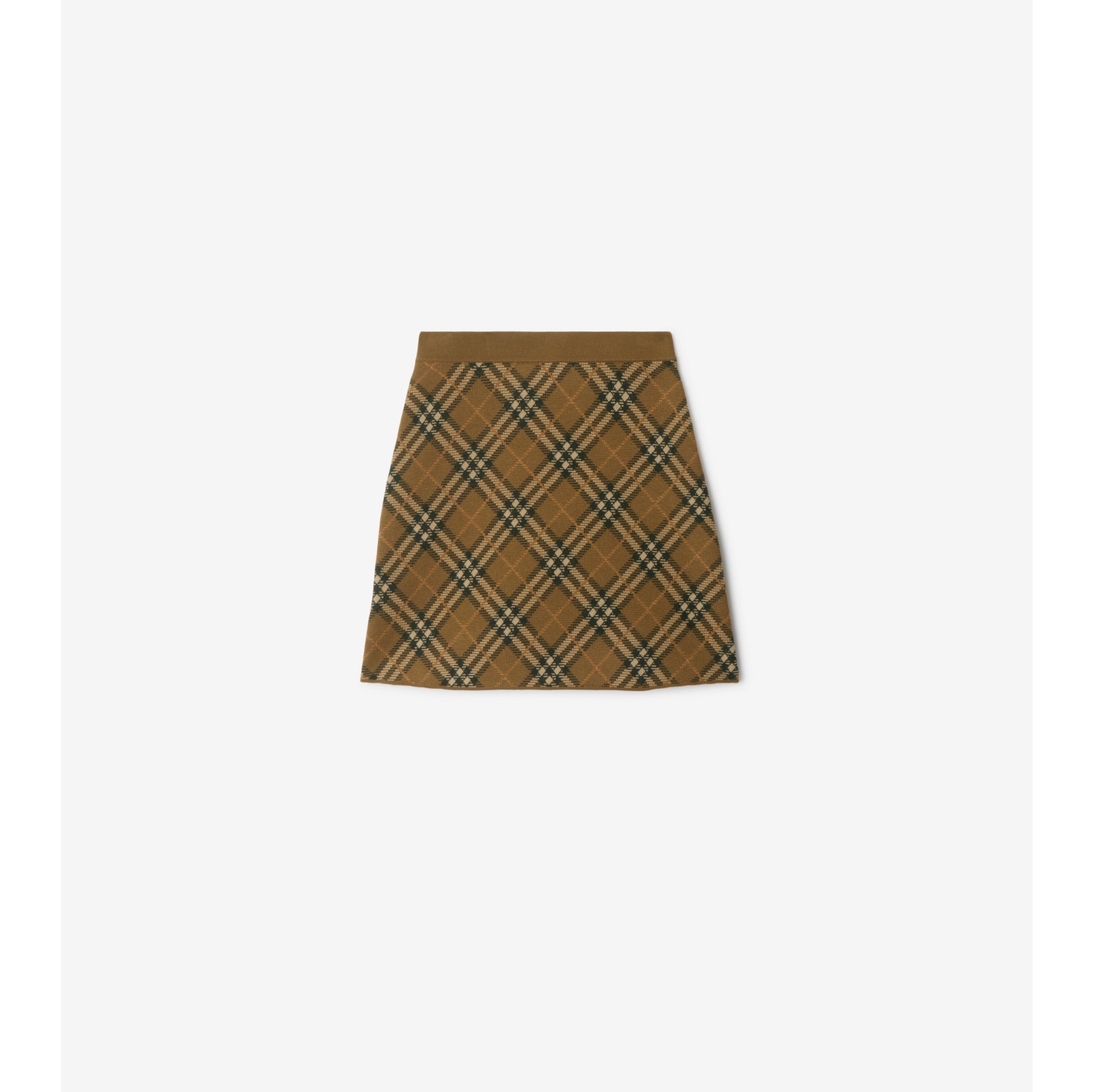 Check Wool Blend Mini Skirt in Shrew Women Nylon Burberry Official