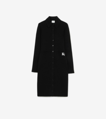 Wool Dress in Black - Women | Burberry® Official
