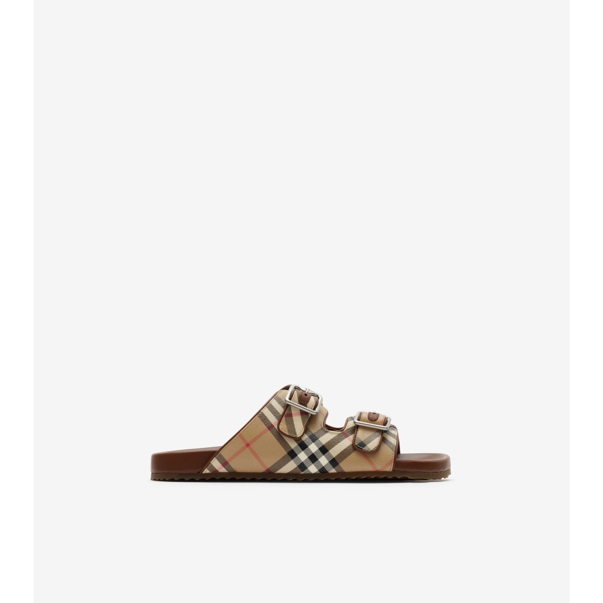  Check and Leather Urchin Sandals