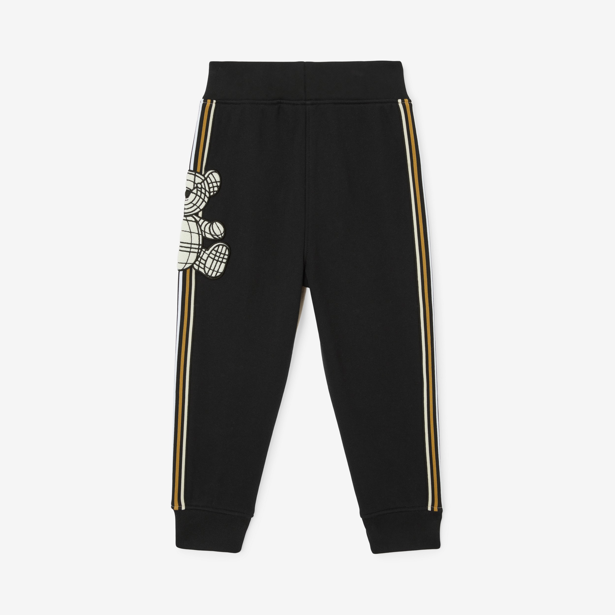 Pantalones de jogging bicolor en algodón con osito Thomas (Beige Almendra) | Burberry® oficial - 2