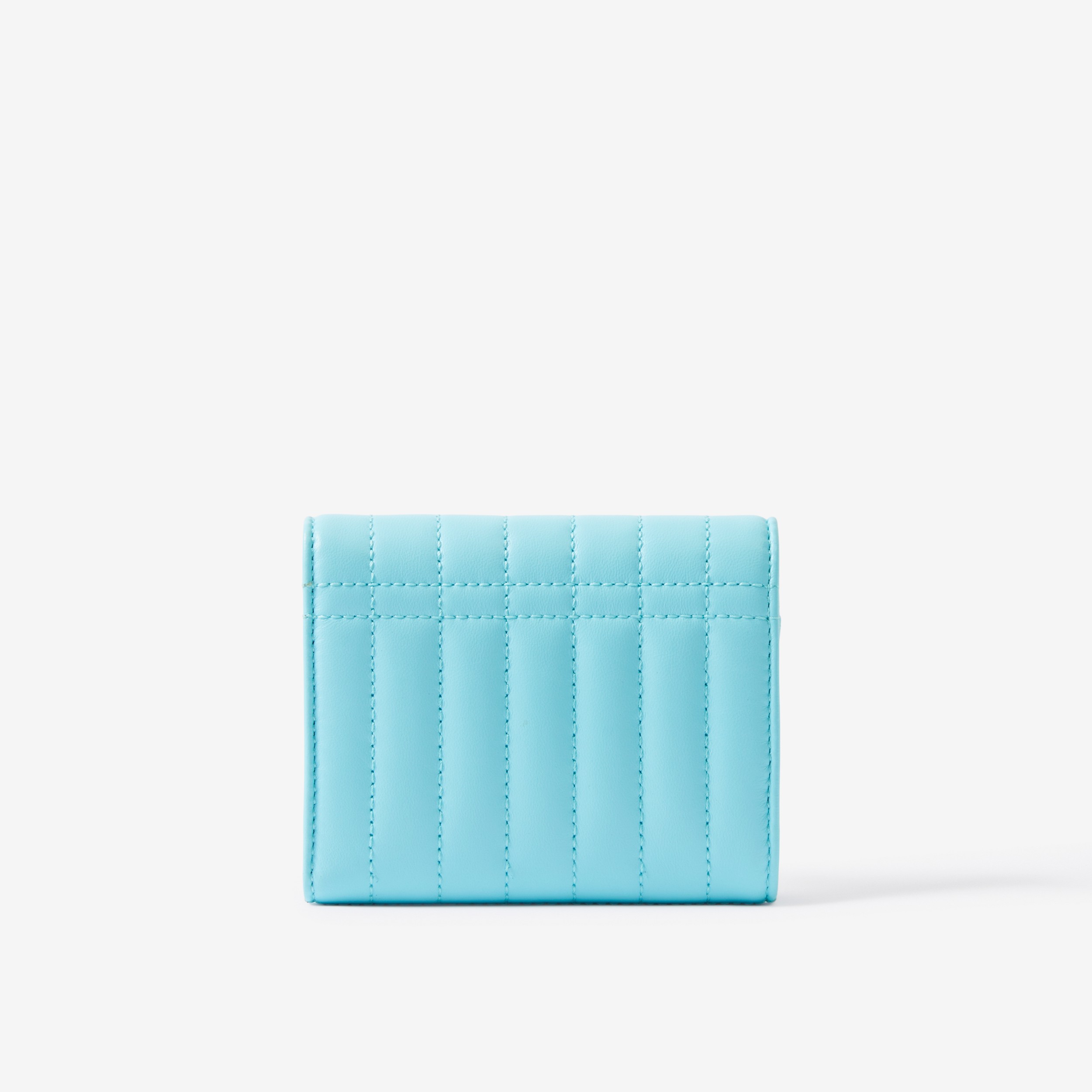 Leather Small Lola Folding Wallet in Cool Sky Blue - Women | Burberry® Official - 3