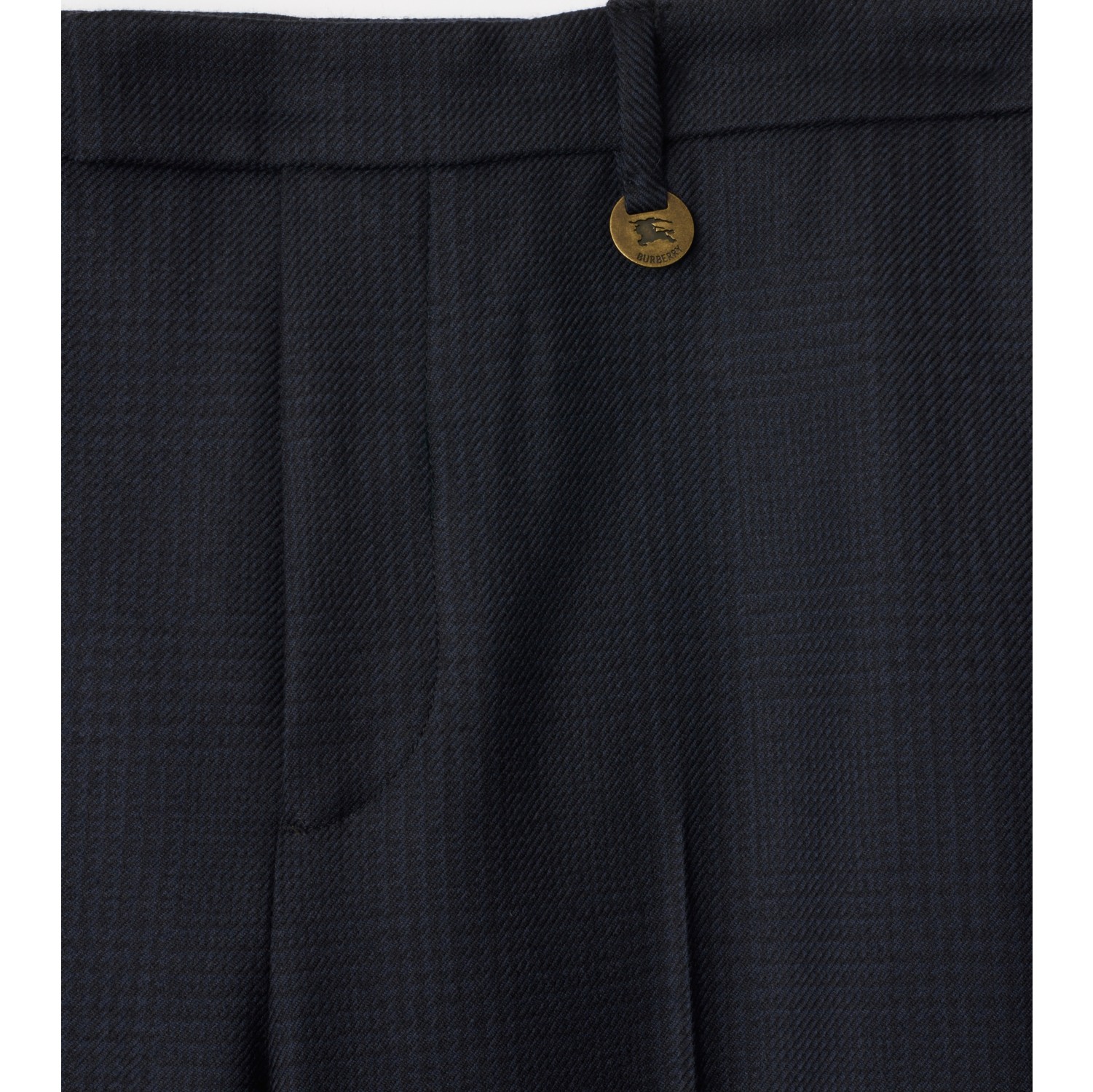 Check Wool Tailored Trousers in Tarmac grey/dark pewter grey - Men | Burberry® Official