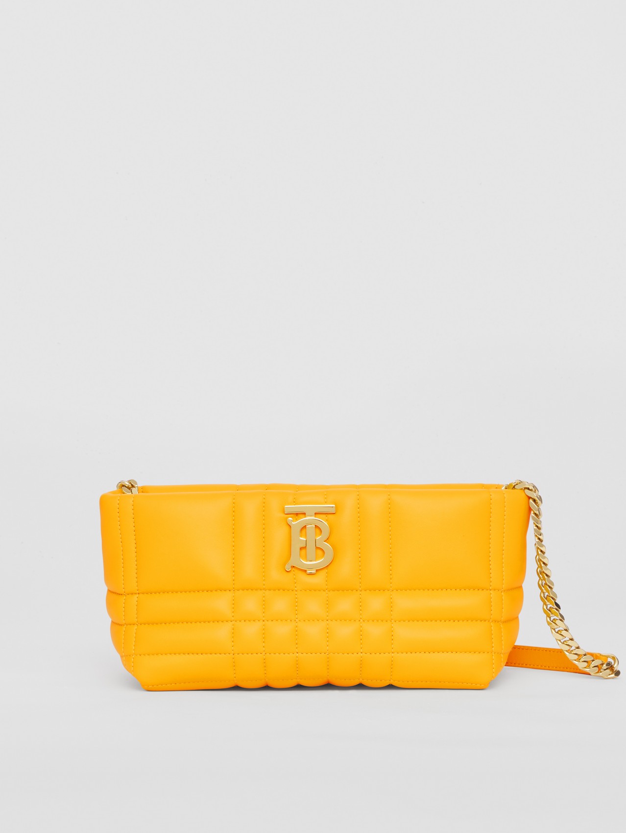 Small Quilted Lambskin Soft Lola Bag in Deep Saffron