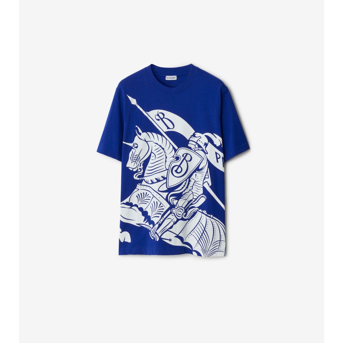 Shop Burberry Ekd Cotton T-shirt In Knight