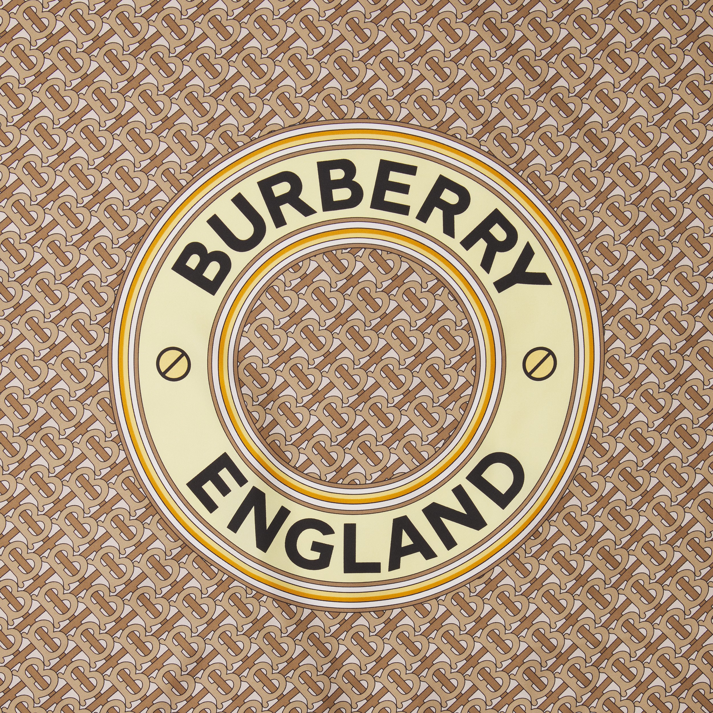 蒙太奇印花丝质方巾 (典藏米色) | Burberry® 博柏利官网 - 2