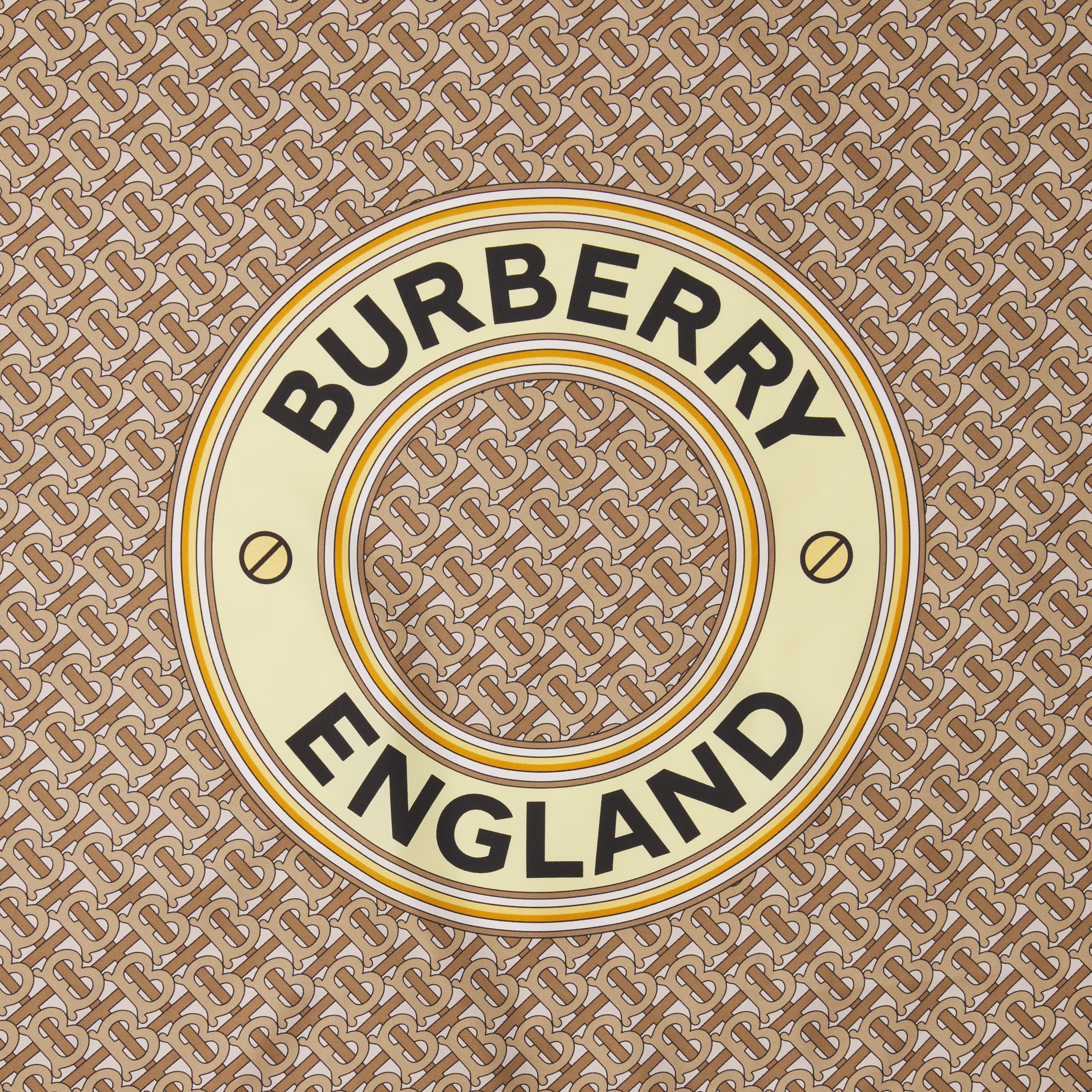 Montage Print Silk Square Scarf in Archive Beige | Burberry® Official - 2