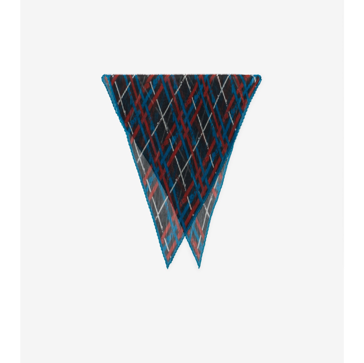 Belt Check Silk Chiffon Scarf