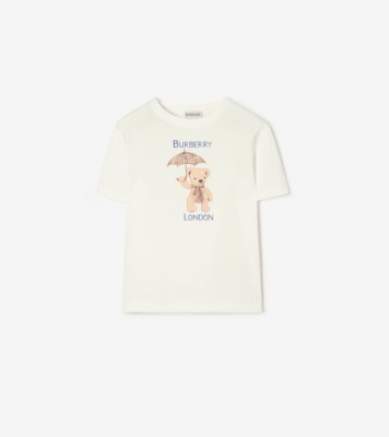ロンドンベア・コットンTシャツ (チョークホワイト) | Burberry®公式サイト