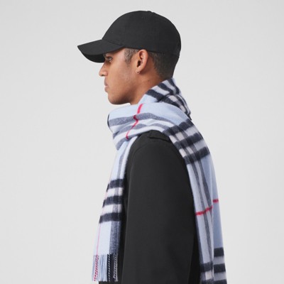 burberry blue scarf cashmere