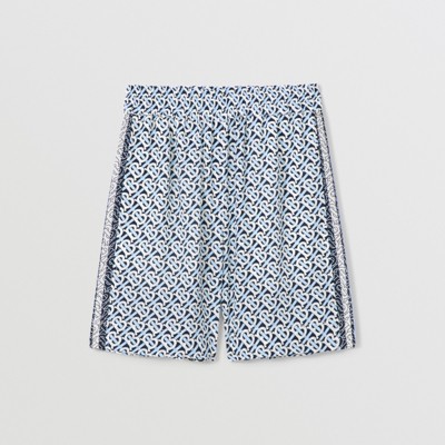 blue silk shorts