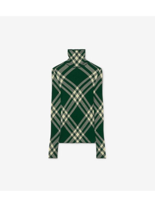 Shop Burberry Check Wool Blend Sweater In Daffodil