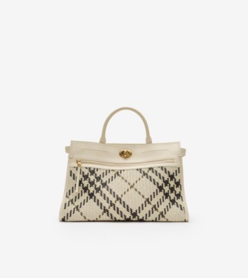 Burberry ミディアム ハムステッド トート​ (ライトベージュ) - ウィメンズ, レザー | Burberry®公式サイト