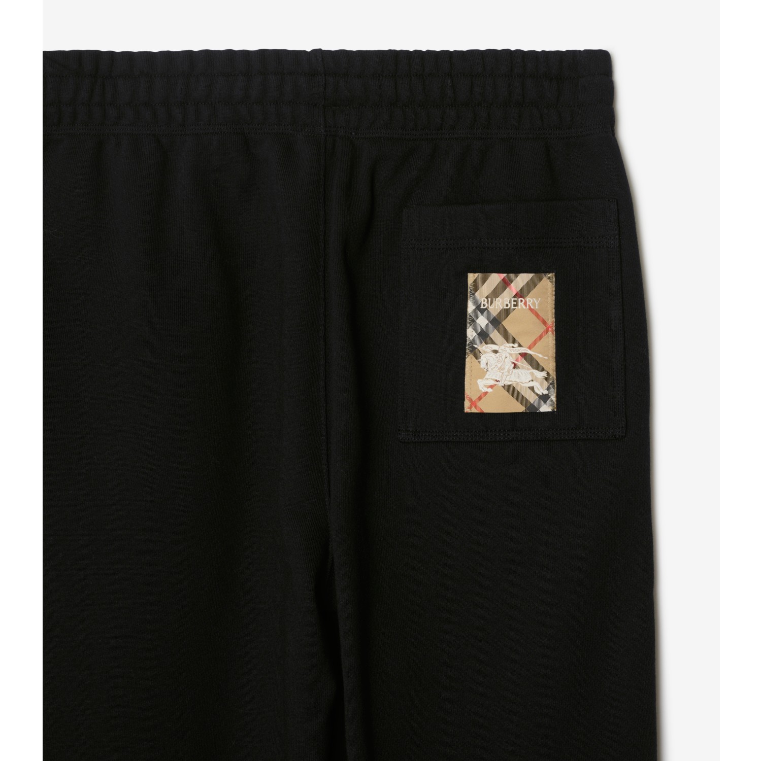 Check Label Cotton Jogging Pants