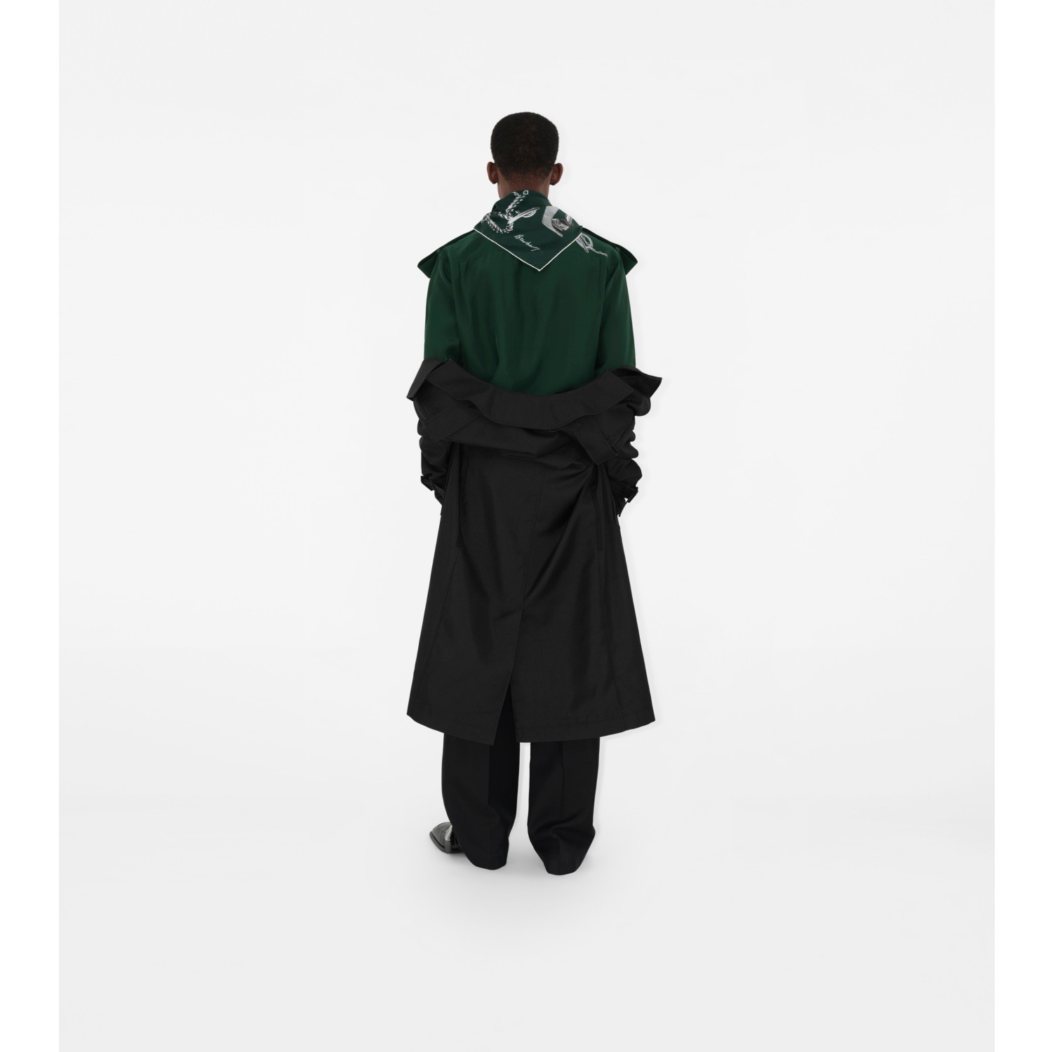 ナイトハードウェア シルクスカーフ (フォレストグリーン) Burberry®公式サイト