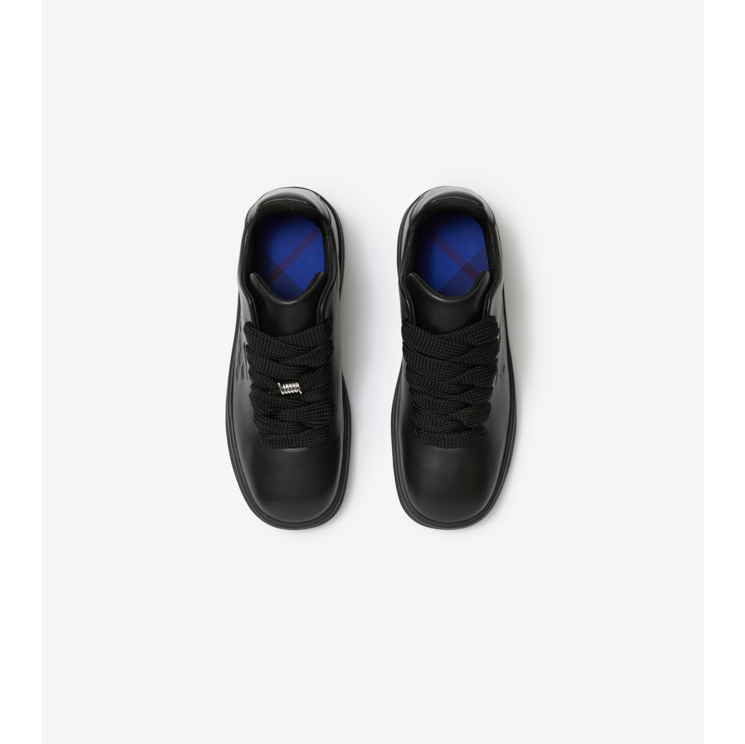 Leather Box Sneakers in Black - Men | Burberry® Official