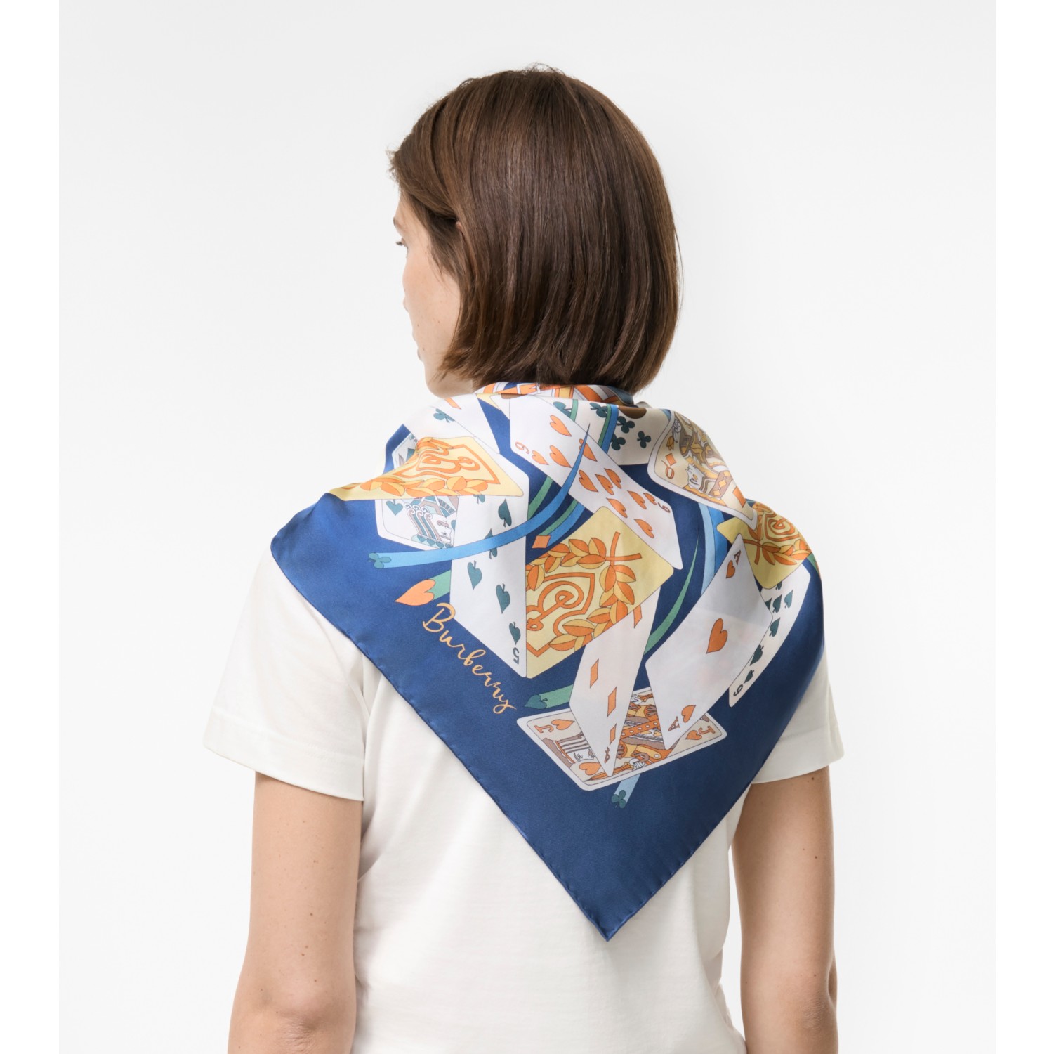 House of Cards Silk Scarf in Maritime blue | Burberry® Official