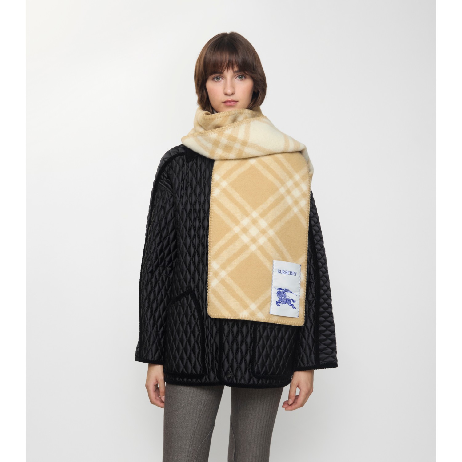 Check Wool Scarf