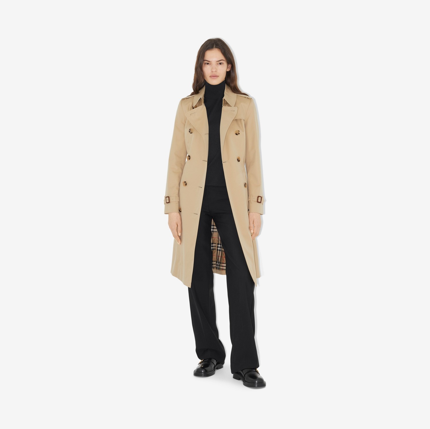 Trench Heritage Chelsea (Miele) - Donna | Sito ufficiale Burberry®