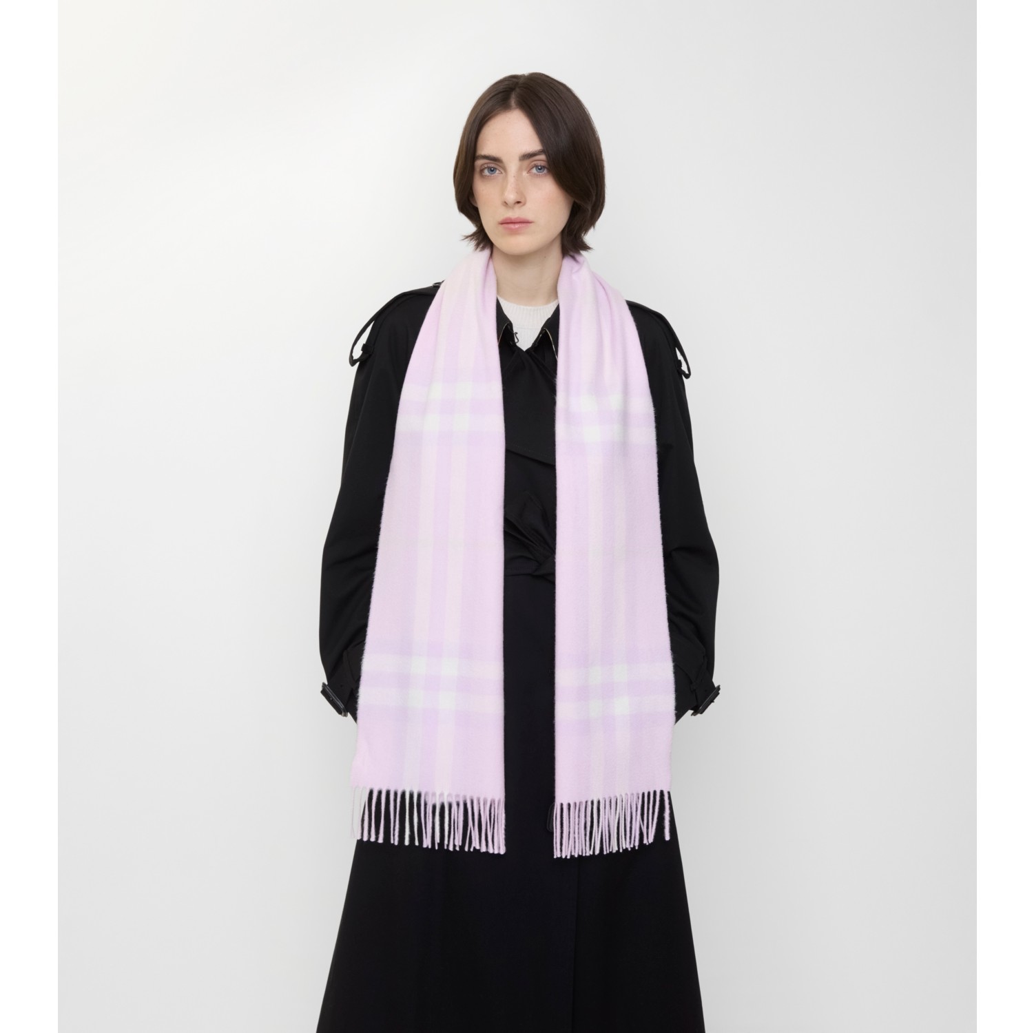 Check Cashmere Scarf