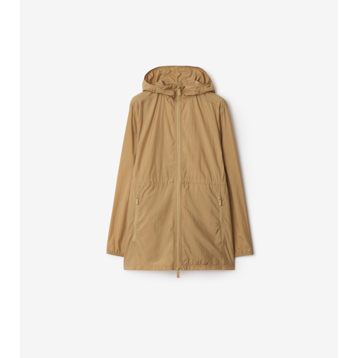 Burberry Hooded Jacket In Flax