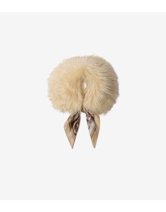 Scarf Trim Shearling Collar