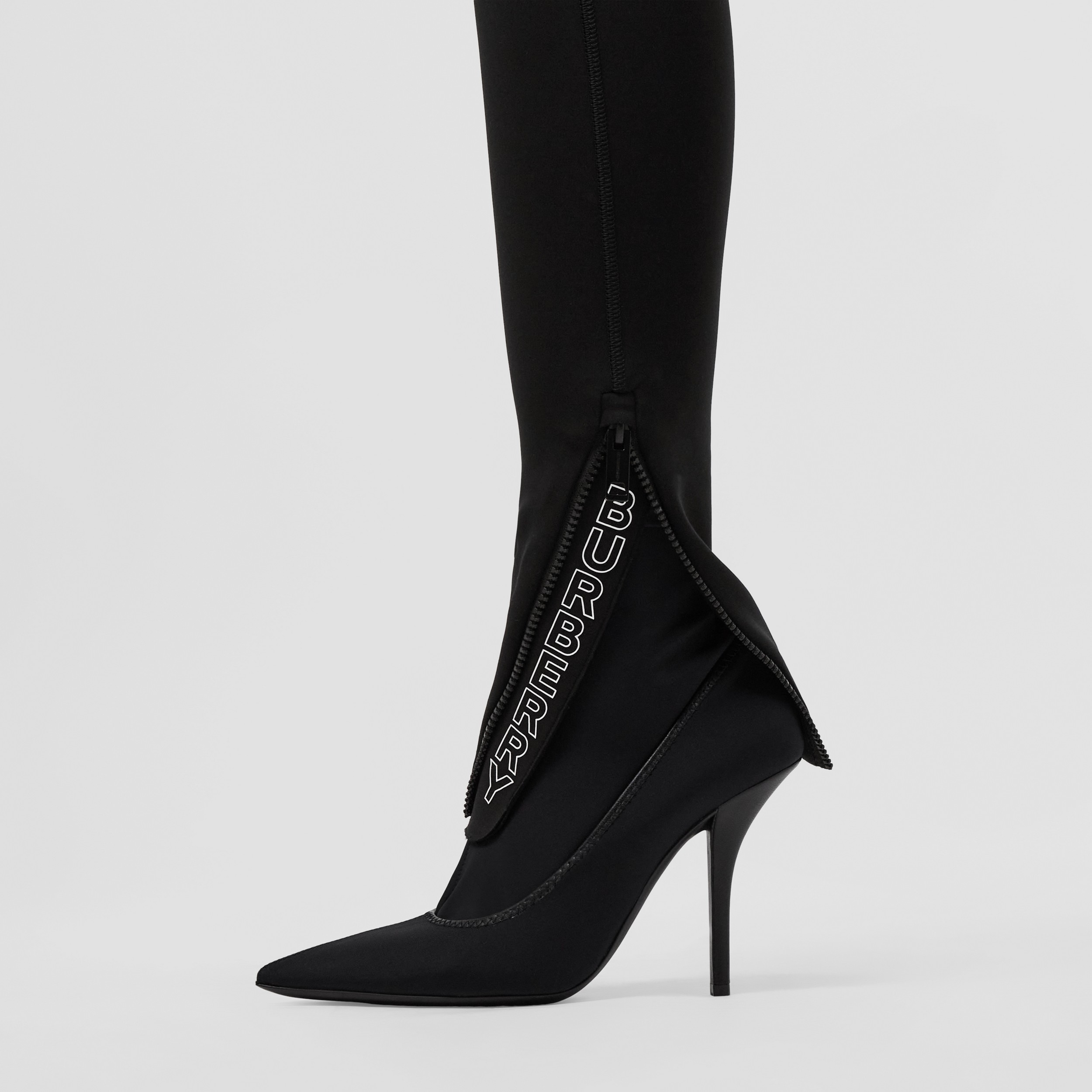 Logo Detail Stretch Jersey Leggings in Black - Women | Burberry® Official - 2
