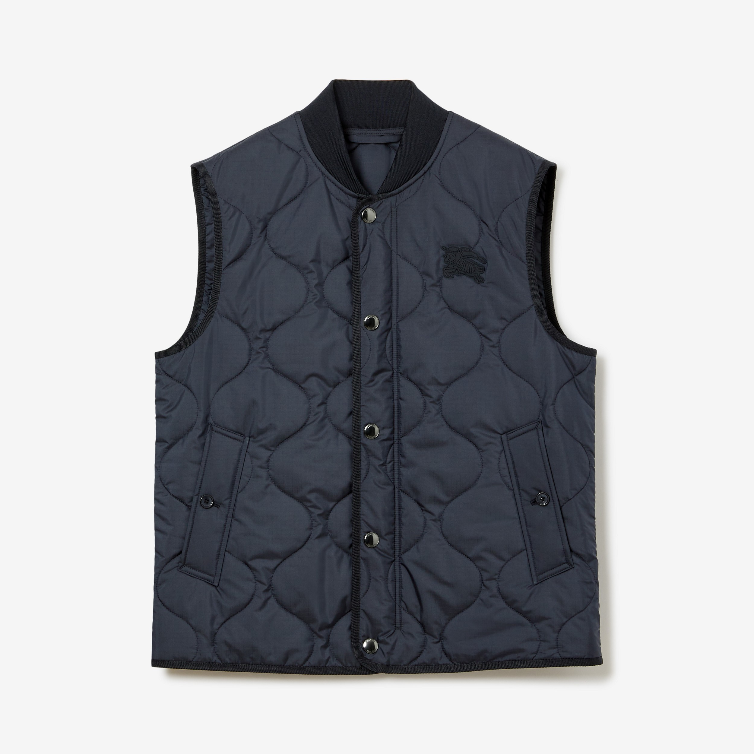 EKD Appliqué Quilted Gilet in Smoked Navy - Men | Burberry® Official - 1