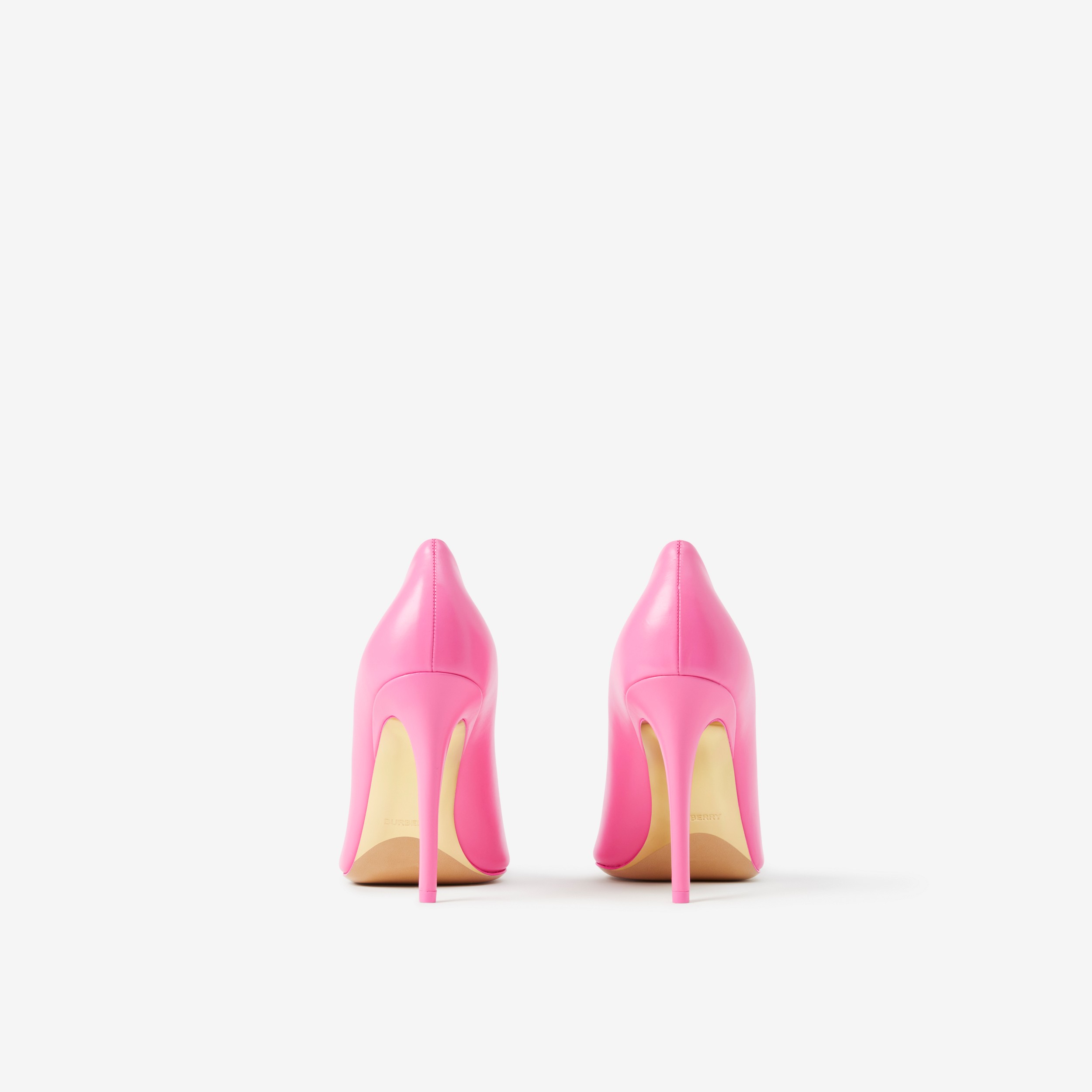 Leather Point-toe Pumps in Bubblegum Pink - Women | Burberry® Official - 3