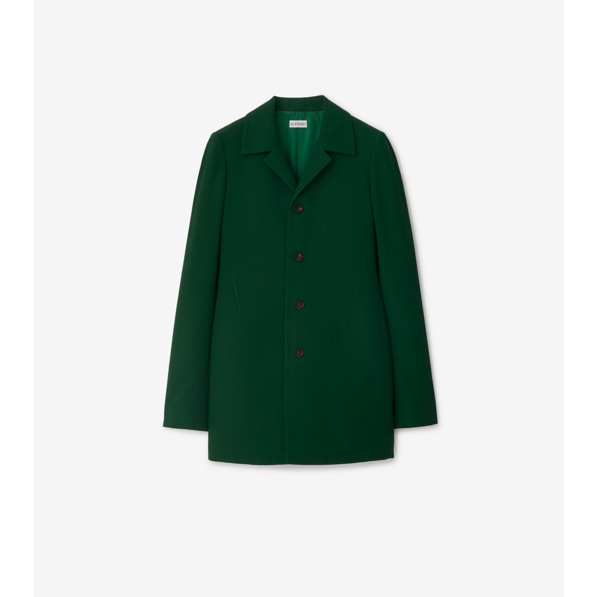 Burberry Wool Jacket In Green