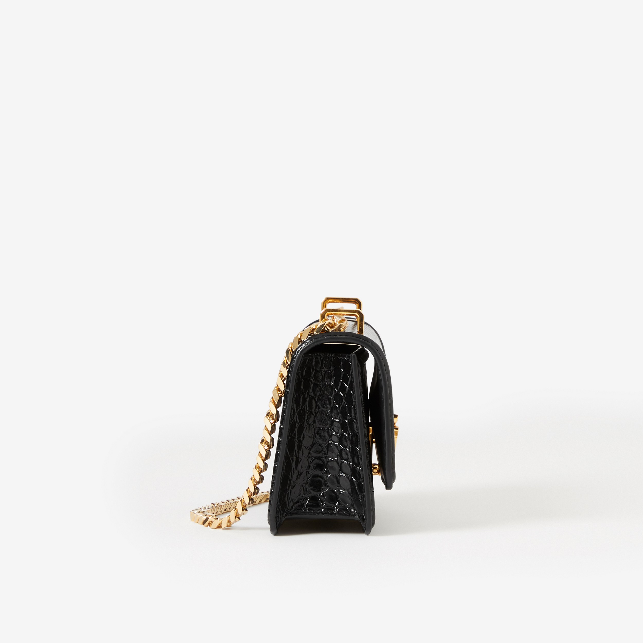 Mini sac TB en cuir embossé avec chaîne (Noir) - Femme | Site officiel Burberry® - 2