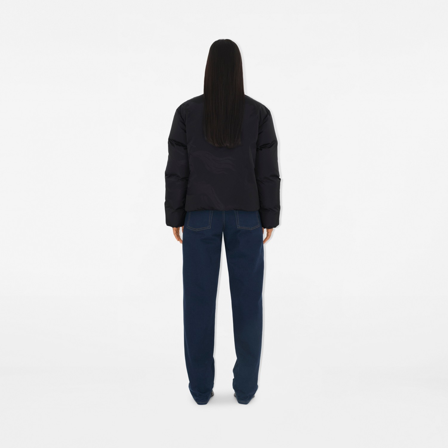 EKD Nylon Puffer Jacket in Charcoal - Women | Burberry® Official EKD Nylon Puffer Jacket in Charcoal - Women | Burberry® Official