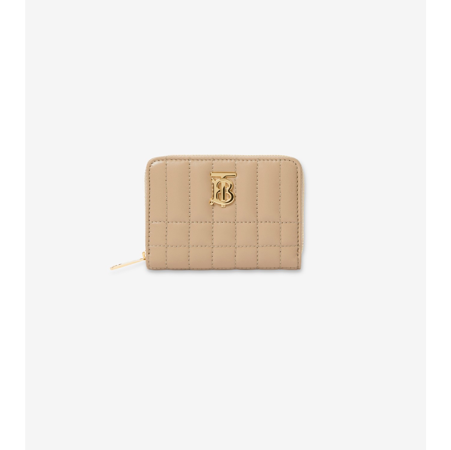 Quilted Leather Lola Zip Wallet in Oat beige - Women | Burberry® Official