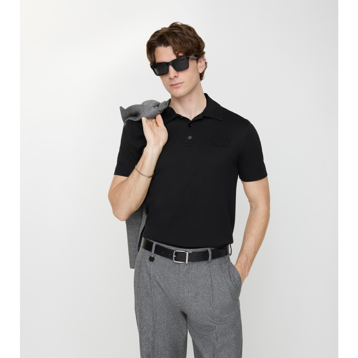  Embroidered Cotton Polo Shirt
