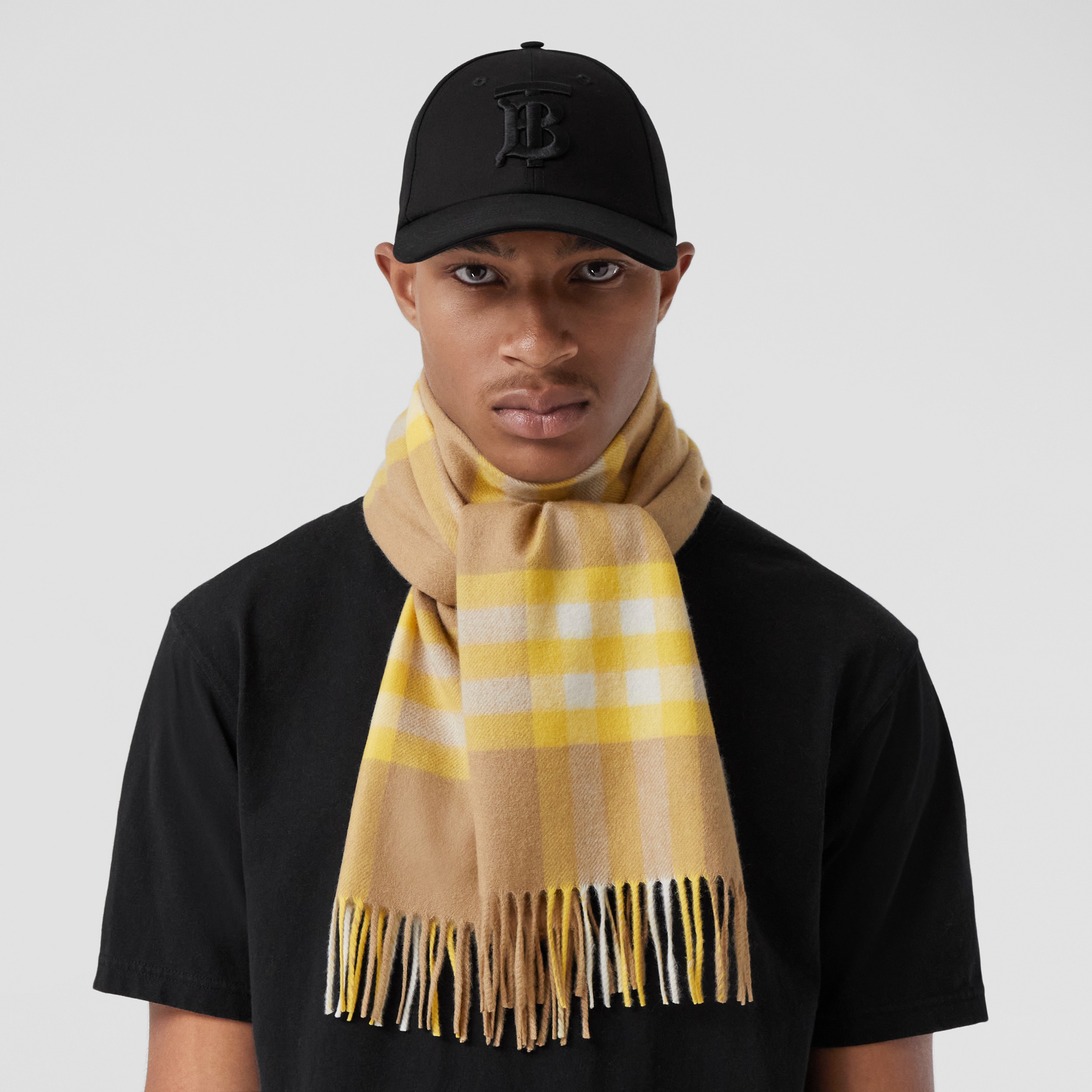 The Burberry Check Cashmere Scarf in Archive Beige/yellow | Burberry ...