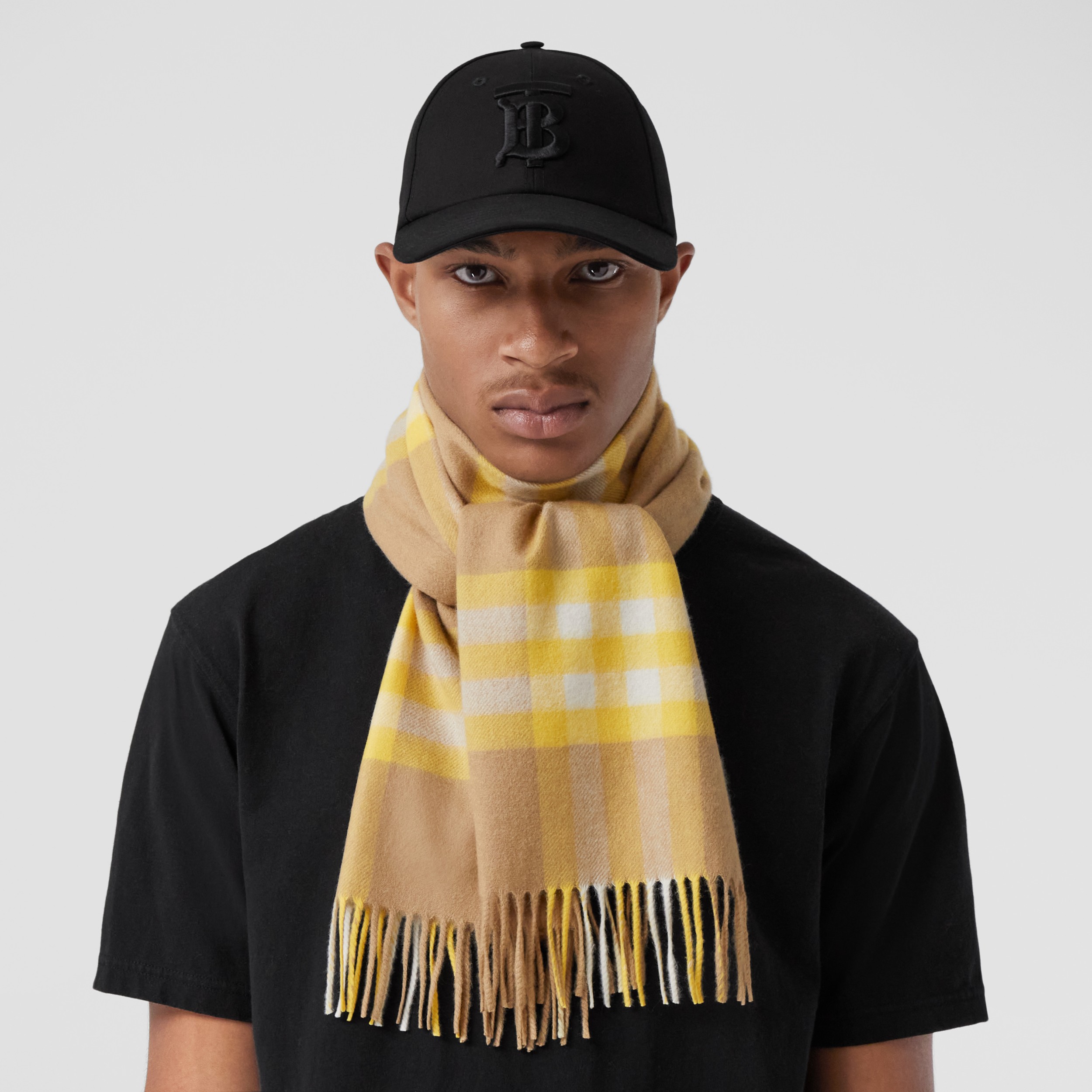 Bufanda en cachemir Burberry Check (Beige Vintage/amarillo) | Burberry®  oficial