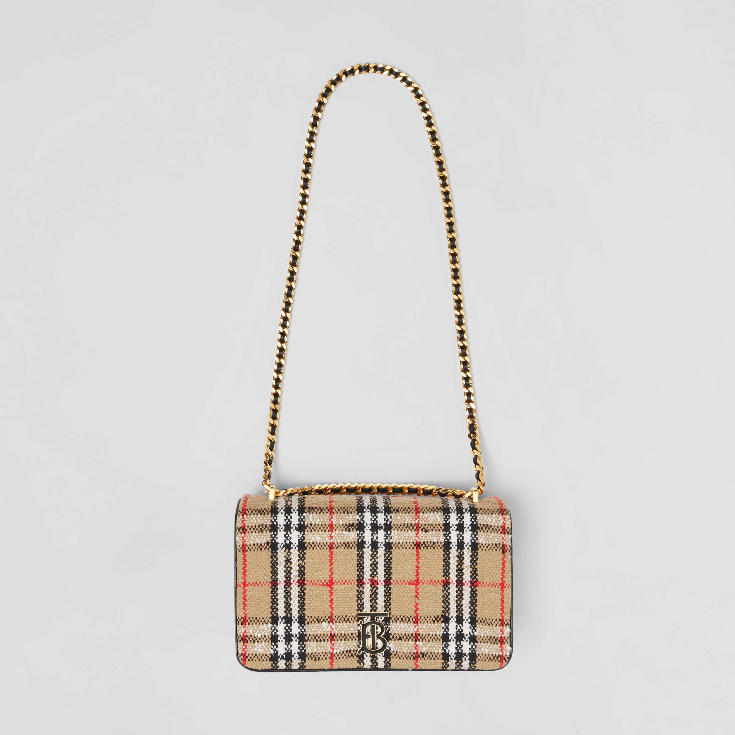 Vintage Check Bouclé Medium Lola Bag in Archive Beige - Women | Burberry® Official - 4