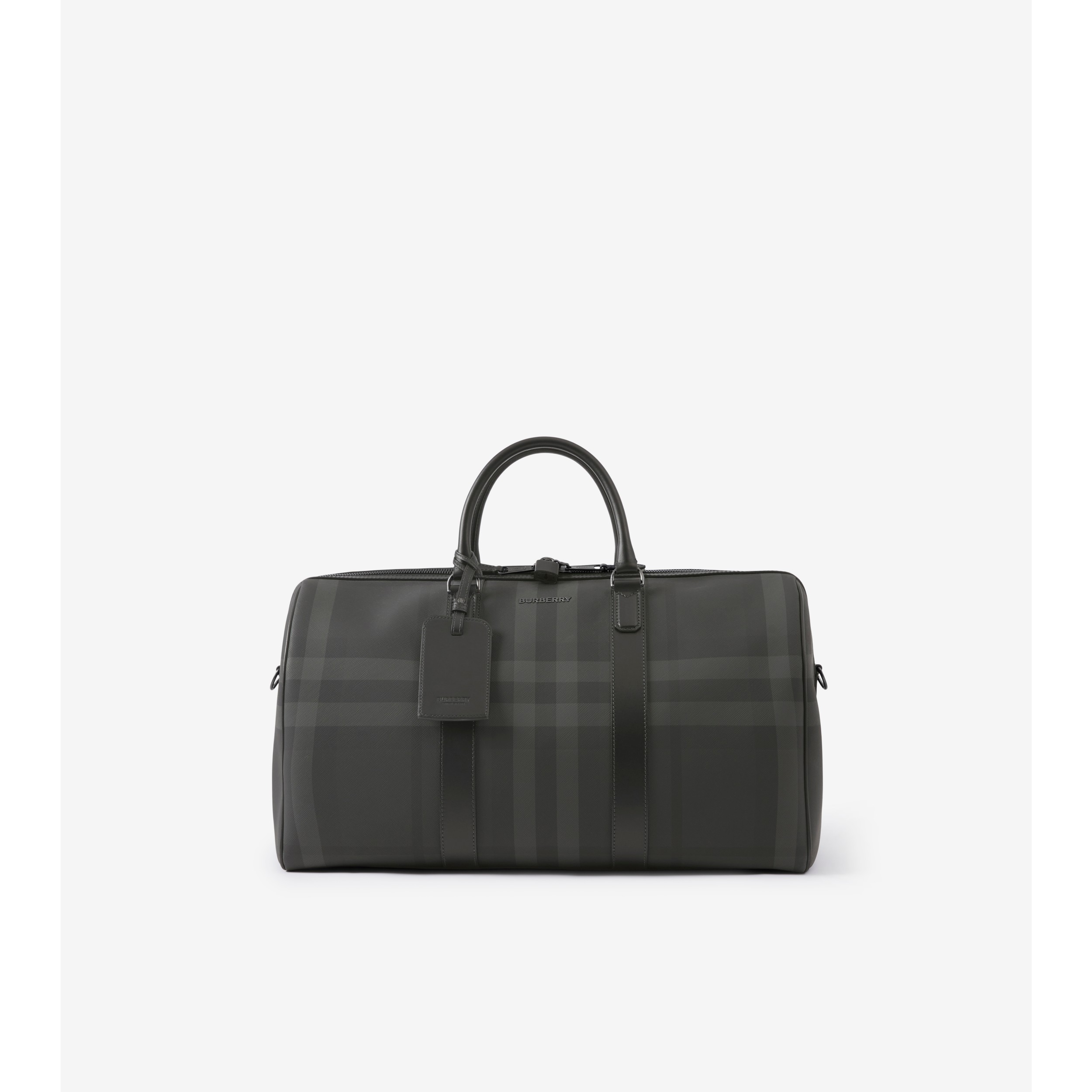 Burberry Boston Leather Holdall Bag - Black