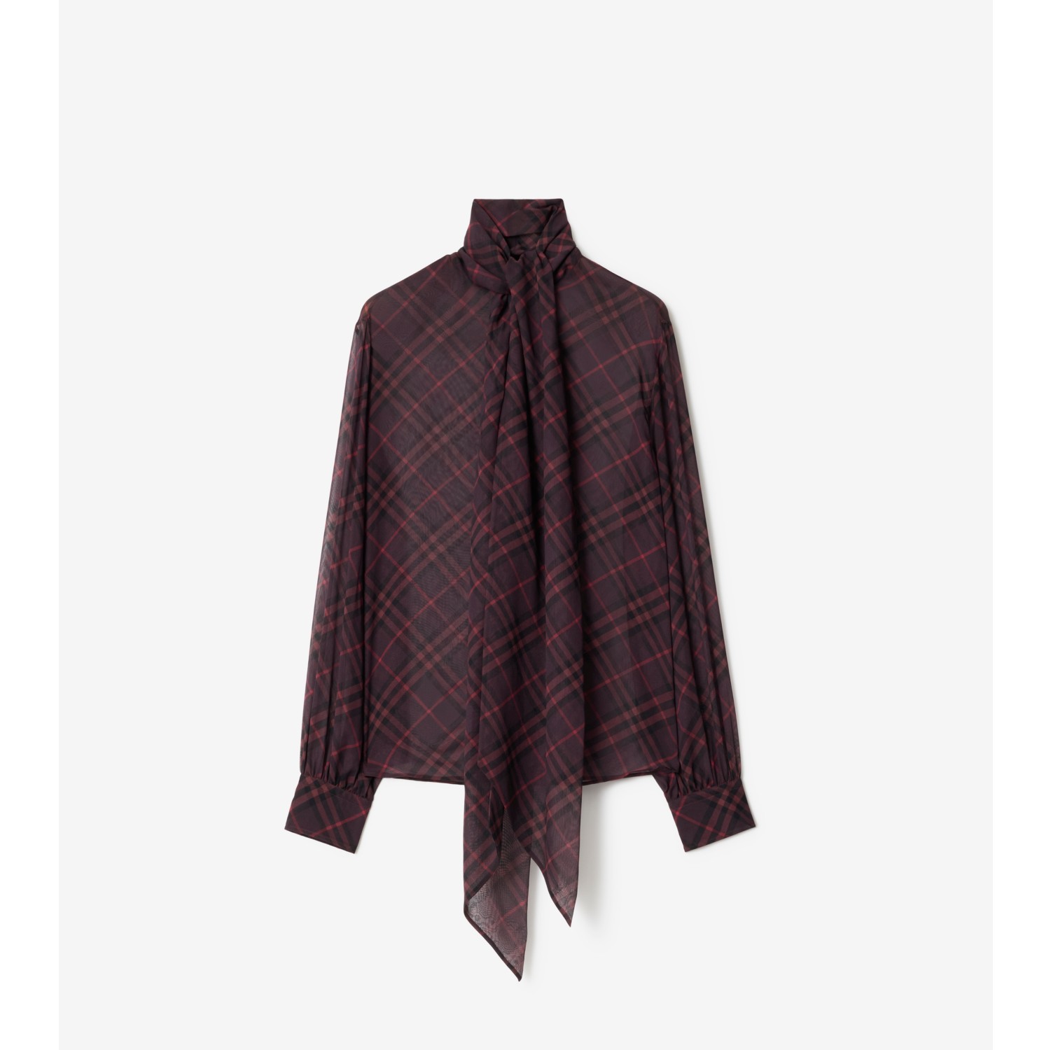 Chemisier foulard en soie Check