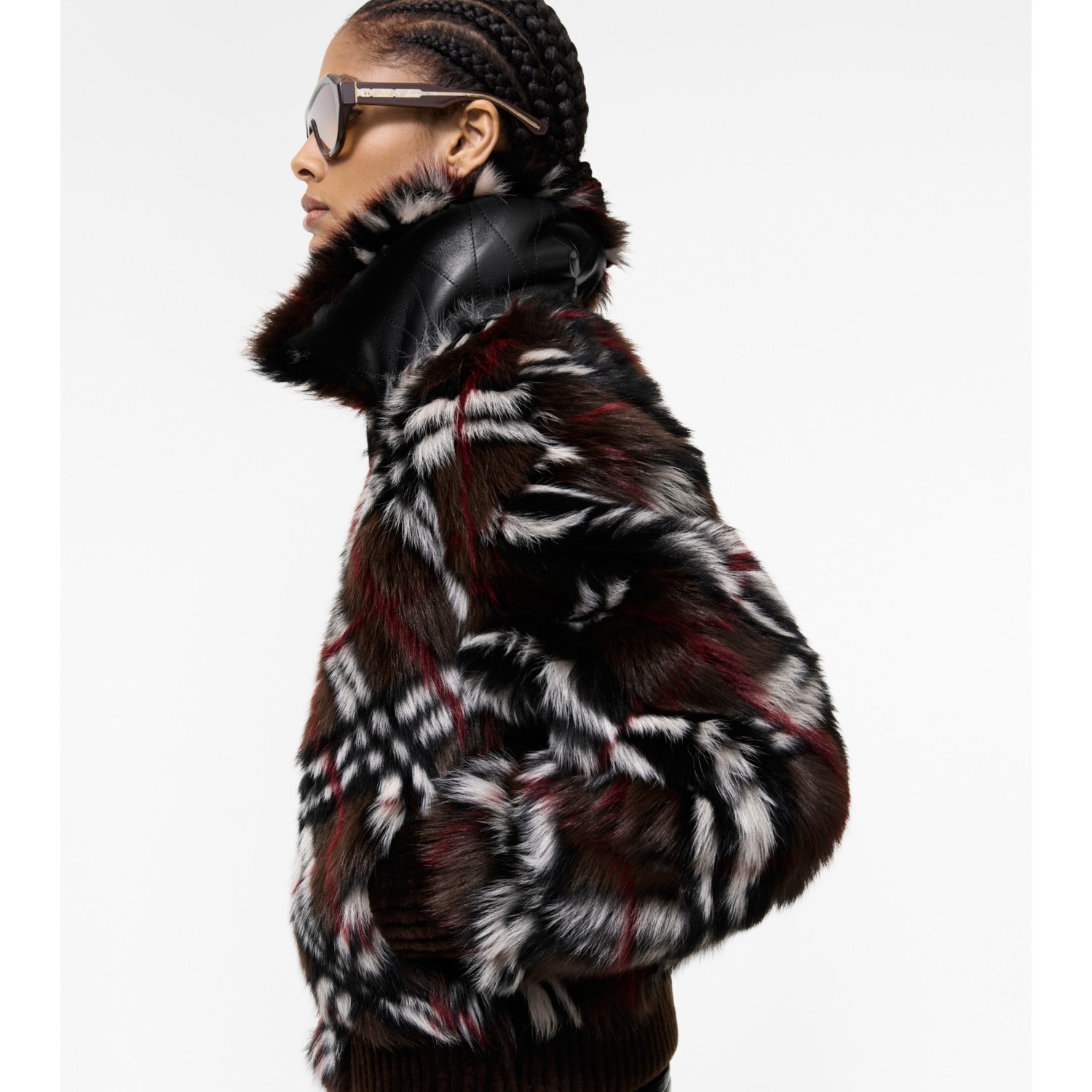 Check Shearling Lisvane Jacket - thumbnail 4