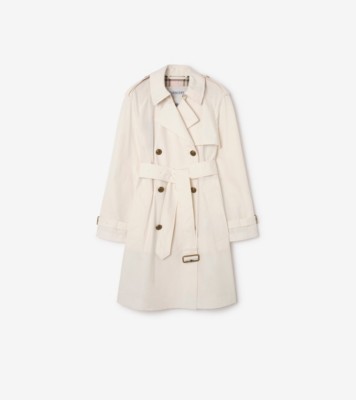 Mid-length Lightweight Cotton Belgravia Trench Coat​ in Seashell
