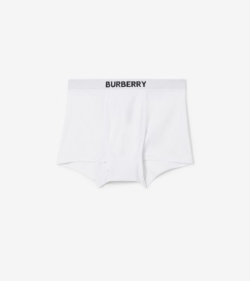 Cueca boxer em algodão (Branco) - Masculino | Burberry® oficial